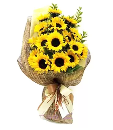 Ramo con 18 girasoles frescos